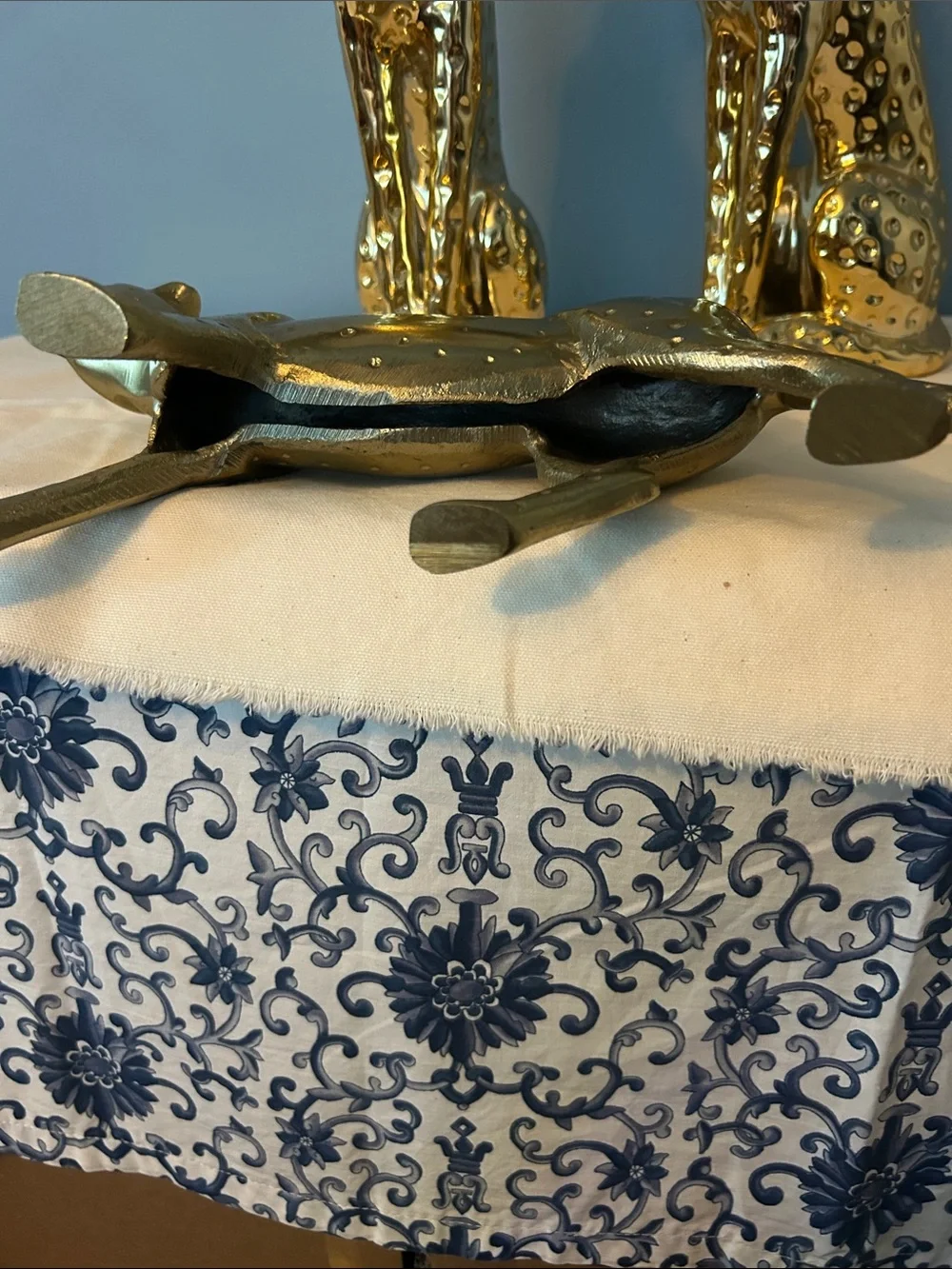 Gold Leopard/Cheetah Table Accent Sculpture